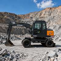 Mini-excavatrice d'occasion Xinyuan B75s, 95% neuve, avec godet de 0,25 m, poids opérationnel de 6,5 tonnes, moteur de 48 kW, livraison mondiale