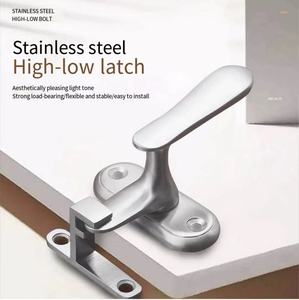 스테인레스 스틸 도어 래치, 안전한 도난 방지 욕실 래치, 단단한 손잡이 잠금 장치 나무 방 래치 하이 퀄리티 - Product Image 5