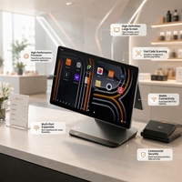 Terminal de paiement SUNMI D3 Pro 15,6'' FHD en alliage d'aluminium avec écran tactile intégré NFC Tap-on-Glass SoftPOS