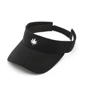 Sombrero de Sol de verano de color azul marino puro con logotipo bordado personalizado Sombrero de visera de playa de moda para Deportes y Viajes - Product Image 5