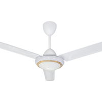 Ventilateurs de plafond métalliques durables à 3 pales de 56 pouces avec moteur BLDC, lumière et télécommande, fabricant OEM ODM