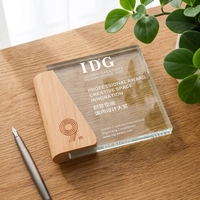 Trophée en verre gravé professionnel sur socle en bois pour récompense des employés et cérémonies d'entreprise – Trophées et récompenses – Trophée en bois