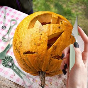 6 in 1 Stainless Steel <b>Carving</b> Tools for Fruits Fruit <b>Carving</b> <b>Knife</b> Set - Product Image 5