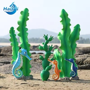 Scultura di Sirena in Fibra di Vetro Personalizzata per Esterni, Decorazione Creativa per Spiaggia, Simulazione di Corallo Marino - Product Image 5