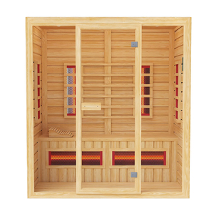 El último diseño de madera maciza para <span class=keywords><strong>1</strong></span> persona Sauna de infrarrojos para interiores Yoga Calefacción de madera para una sola persona Sauna de madera Seks Lay Down - Product Image 4