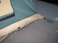 Tente de camping-car en toile pour les voyages en famille en plein air avec annexe et poteaux en acier