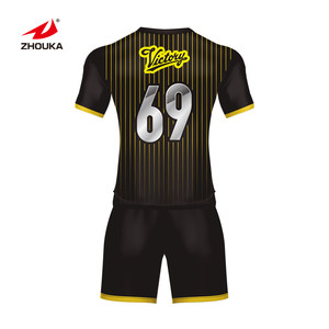 Supplier sublimation stripe soccer jersey set custom 100% polyester uniform soccer wear for adults - Product Image 5