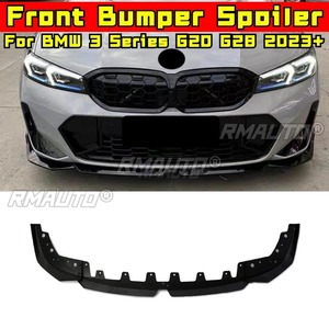 Diffuseur de pare-chocs avant noir brillant pour BMW Série 3 G20 G28 fin 2023+ - Accessoire de modification automobile - Product Image 2