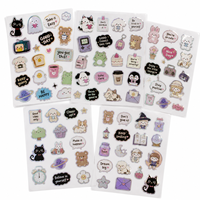 Autocollants PVC holographiques découpés à la forme pour journal personnalisé, scrapbook, décoration mignonne style coréen, feuille d'autocollants en feuille d'aluminium Holo/doré/argenté pour carnet de notes