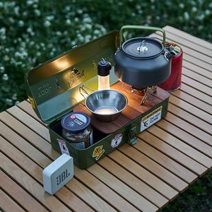 Лидер продаж, набор для кемпинга на Ближнем Востоке, прочный металлический чайник, набор кружек и набор инструментов для чая, кофе, для пикников, путешествий - Product Image 5
