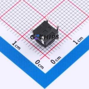 TS017-CBY1FH6.5 Tactile Switch Through hole-4P,6.2x6.2mm Switch Single Pole Single Throw Round Button 2.5N Through Hole - Product Image 2