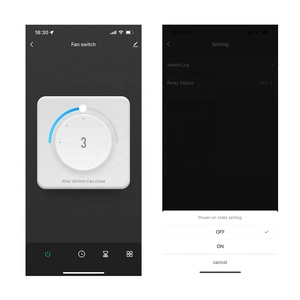 X807K Tuya <span class=keywords><strong>Touch</strong></span> Wifi interruptor de ventilador de techo US Smart Life temporizador remoto velocidad pared vidrio APP Control funciona con <span class=keywords><strong>Alexa</strong></span> Google Home - Product Image 2