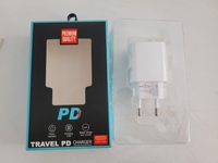 Adaptateur secteur PD 20W à charge rapide, chargeur USB C durable, bloc de chargeur mural double port Type C pour iPhone, iPad, Samsung