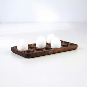 Porta Huevos de Madera de Roble, 18 Compartimentos, Bandeja Rectangular de Exhibición, para Desayunos de Hoteles Boutique, OEM Vietnam - Product Image 1
