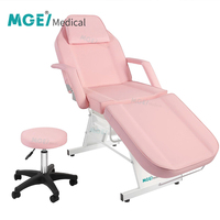 MEDIGE Fabricant de mobilier pour salon de beauté, lit de soin du visage, fauteuil de massage, table de massage manuelle réglable pour le corps entier avec accoudoirs