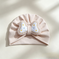 Chapeau turban pour bébé avec nœud détachable, couleur unie, doux, bandeau pour nourrisson, bonnet pour nouveau-né, accessoires pour séance photo de bébé