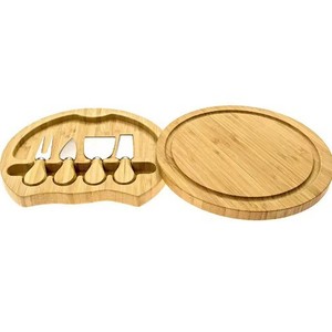 Ensemble de planches à fromage en bambou avec étui pour couteaux, lames en acier inoxydable, lavage à la main uniquement, housse de protection pour servir le fromage et - Product Image 4