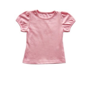 Camisetas personalizadas en blanco <span class=keywords><strong>para</strong></span> <span class=keywords><strong>niñas</strong></span>, Ropa <span class=keywords><strong>para</strong></span> <span class=keywords><strong>Niñas</strong></span>, camisetas de verano, camisetas <span class=keywords><strong>para</strong></span> niños pequeños, camisetas blancas con mangas abullonadas, 100% de algodón - Product Image 6