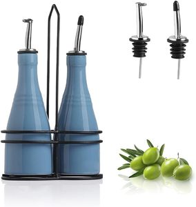 Gốm dầu ô liu Dispenser chai Nút Chai Nắp bán buôn độc đáo đồ đá dầu container Jar nhà bếp Jar - Product Image 6