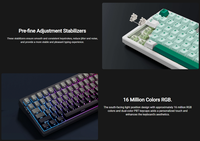 MCHOSE G75 Clavier mécanique personnalisé avec structure de joint, clavier de jeu à trois modes à touches complètes Hot-plug
