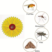 Autocollants de mouche de fenêtre de conception de tournesol transparents non toxiques pièges à insectes d'agriculture