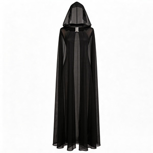 Costume Grim Reaper pour femme, <span class=keywords><strong>cape</strong></span> noire en polyester pour Halloween, cosplay, tenue pour événements festifs pour adultes - Product Image 2
