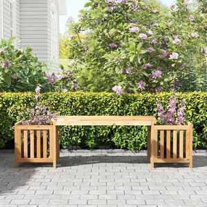 <span class=keywords><strong>Banc</strong></span> <span class=keywords><strong>de</strong></span> <span class=keywords><strong>jardin</strong></span> surélevé en bois moderne 2-en-1 écologique avec 2 jardinières latérales, siège extérieur et pot <span class=keywords><strong>de</strong></span> fleurs double usage pour <span class=keywords><strong>jardin</strong></span> domestique - Product Image 1