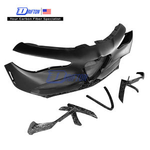 Parachoques delantero de fibra de carbono parcialmente forjado estilo GTAM Giulia para Alfa Romeo Giulia - Product Image 1