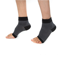 Chaussettes de Compression Manches Femmes Hommes Cheville orthèse Cuivre Nylon Demi Bout Ouvert Cheville Soutien Cheville Manches Chaussettes