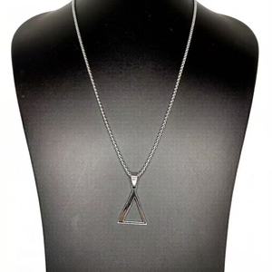 Cadena de Serpiente de Acero Inoxidable Personalizable con Letras Griegas Verticales de Delta <span class=keywords><strong>Sigma</strong></span> Theta, Versión Plateada en Oro - Product Image 4