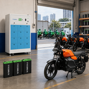 Sistema de Intercambio de Baterías Llave en Mano para Flotas de Motocicletas <span class=keywords><strong>El</strong></span>éctricas con Gabinete de Intercambio de Paquetes de Baterías de Litio y Gestión Inteligente de Energía - Product Image 1