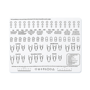 Alfombrilla de Silicona para Práctica de Arte de Uñas, Guí<span class=keywords><strong>a</strong></span> de Escultura Acrílica, Lámina de Entrenamiento de Uñas, Almohadilla de Silicona para <span class=keywords><strong>Manicura</strong></span> para Técnicos de Salón de Uñas - Product Image 3