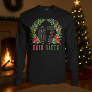 เสื้อยืดแขนยาวลายมีมคริสต์มาส 67 ซีส์ เซียเต้ ซิกซ์ เซเว่น - Product Image 3