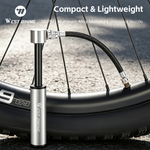 WEST BIKING Mini Bomba de Aire Portátil para Bicicleta con Válvula Presta/Schrader, Inflador de Alta Presión para Balones de <span class=keywords><strong>Baloncesto</strong></span> y Ciclismo, Accesorios - Product Image 6