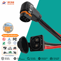 IP67 2+8 120A Batterieladeanschluss mit Einzelknopf, rechtwinkliger Stecker/Buchse, kundenspezifische Kabelkonfektion für Elektromotorräder