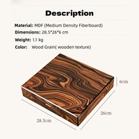 Boîte cadeau rectangulaire en MDF de qualité supérieure, texture bois, artisanale, pour bougies et chocolats, avec estampe dorée gravée