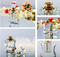 Bouteilles d'huile essentielle de parfum en verre de cristal de remise à neuf vide de forme de corps de femme de décoration de maison de mode 3ml