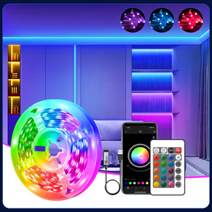 Chơi Game Phòng Ngủ Bầu Không Khí USB Đầy Màu Sắc Ánh Sáng Dải Tự Dính Điện Áp Thấp <span class=keywords><strong>5V</strong></span> Thông Minh RGB <span class=keywords><strong>LED</strong></span> Dải Ánh Sáng - Product Image 2