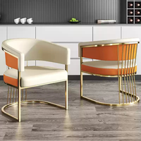 Chaise de salle à manger en métal moderne, luxueuse, stable et durable, pour hôtel, bureau, salon de beauté, salon de manucure, usage client, maquillage