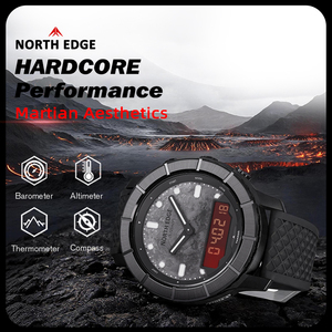 Nouvelle montre connectée NORTH EDGE THARSIS pour homme en fibre de carbone composite, étanche 50M, avec altimètre et baromètre, idéale pour le sport et la randonnée (modèle 2026) - Product Image 5