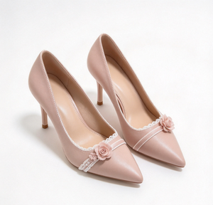Zapatos de Tacón Alto de Lona para Mujer con Hebilla Metálica, Punta Puntiaguda, Estilo Slingback, para Verano, con Plataforma de 6cm, de PU y Goma, Deslizables - Product Image 5