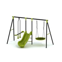 Ensemble de jeux multifonctionnel pour enfants, balançoire, toboggan, structure d'escalade, équipement de terrain de jeux OEM pour parc, garderie, centre commercial, aire de jeux