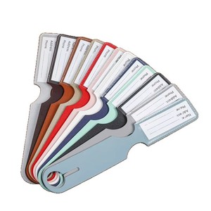 Etiqueta de equipaje de PVC de color sólido, impermeable, ultraligera, personalizada con nombre, dirección, teléfono, identificador de viaje, minimalismo urbano a la moda - Product Image 5