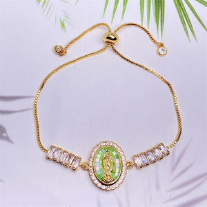 Cadena <span class=keywords><strong>De</strong></span> Tenis <span class=keywords><strong>Virgen</strong></span> <span class=keywords><strong>De</strong></span> <span class=keywords><strong>Guadalupe</strong></span> Religiosa Hecha A Mano Con Cuentas <span class=keywords><strong>De</strong></span> Zirconia Perla Católica <span class=keywords><strong>Virgen</strong></span> María Pulseras Para Aniversarios - Product Image 3