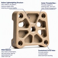 Pièces en plastique PEEK usinées CNC OEM, tournage et fraisage sur mesure, service d'usinage de polymères haute performance, surface en acier inoxydable