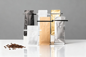 ถุงกาแฟแบบตั้งได้ ปี 2026 ดีไซน์ใหม่ สีขาว ทำจากกระดาษฝ้าย ขนาด 250 กรัม 500 กรัม รีไซเคิลได้ มีซิปล็อคปิดผนึกเอง สำหรับบรรจุเมล็ดกาแฟ - Product Image 2