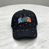 Casquettes de baseball de luxe personnalisées OEM à 5 panneaux, 100 % polyester avec strass et logo brodé 3D, noires, originales, Gorra