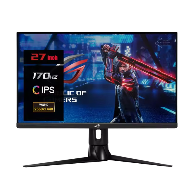 27 Inches Flat 2K IPS Gaming Monitor 2560x1440 2900R Curvature 170Hz 120% SRGB 1ms Response Time for Gamers