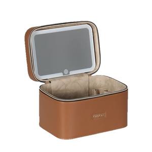 Organisateur de maquillage Obox grande capacité avec fermeture éclair, sac à bijoux couleur unie pour usage quotidien Printemps 2025 - Product Image 1