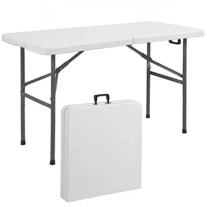 <span class=keywords><strong>Table</strong></span> pliante rectangulaire en plastique <span class=keywords><strong>de</strong></span> haute qualité pour <span class=keywords><strong>camping</strong></span> extérieur quatre personnes, vente en gros usine, populaire et rétractable - Product Image 1